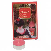 Sviečky čajové voňavé Orient v balení po 6 kusoch.