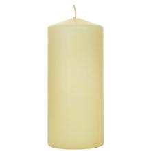 Hladký ecru sviečka valcového tvaru.