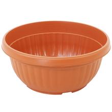 Žardiniera Harmonie v terakotovej farbe s priemerom 20 cm a výškou 8,7 cm.