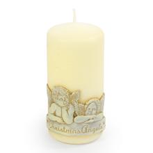 Vianočný anjel valec v ecru farbe.