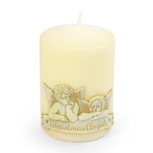 Vianočný anjel sviečka v ecru farbe.