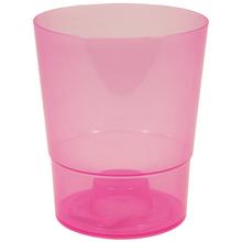 Ružový obal na orchideu s lesklým povrchom.