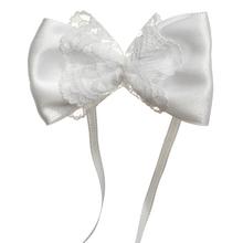 Biele mašličky na svadobné dekorácie, balenie 8 kusov.