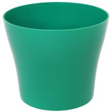 Tyrkysový obal na kvety v tvare tulipánu.
