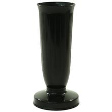 Čierna váza so záťažou, výška 26 cm.