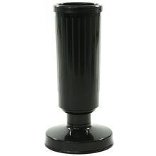 Čierna váza so záťažou, výška 30 cm.