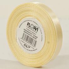 Krémová saténová stuha 10mm, 15m