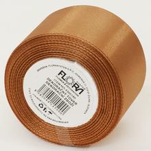 Hnedá saténová stuha 38mm široká, 10m dlhá.