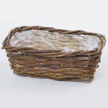 Prírodný hrantík z prútia s plastovou vložkou.