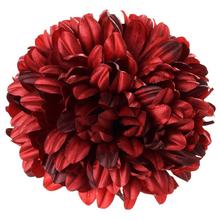 Umelá chryzantéma tmavobordová s priemerom 14 cm.