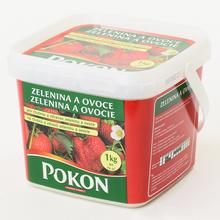 Granulované hnojivo Pokon ZEL A OVOCIE 1kg v plastovom obale.