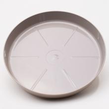 Okrúhla miska taupe pre kvetináče.