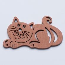 Výrez mačka v hnedej farbe, 6 cm.