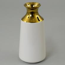 Biela a zlatá keramická váza