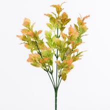 Zápich lístky v zelenej a oranžovej farbe, 32 cm.