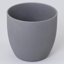 Obal Basel Stone v tmavosivej farbe, keramický kvetináč.