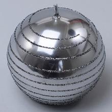 Vianočná sviečka ANDALO METAL G.80 STRIEB.