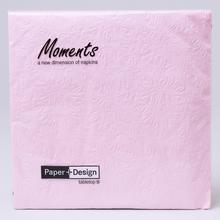 Ružové jednofarebné servítky Moments Ornament Soft 40x40 cm.
