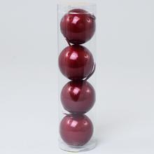 Sviečky guľa 45 v tube metálová bordová