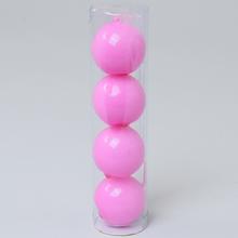 Ružové guľové sviečky v tube.