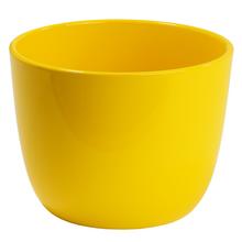 Žltý keramický obal Sevilla s priemerom 11 cm a výškou 9 cm.