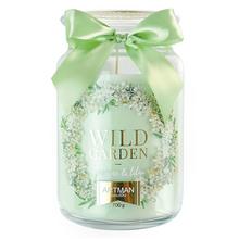 Sviečka vo skle s vôňou divnej záhrady, 700g.