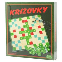 Hra Krížovky s herným plánom a písmenami.
