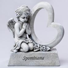 LED anjel srdce v smútočnej šedej farbe.