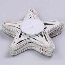 Biela glitter hviezda na sviečku.