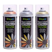 FloraLife Aqua Color Spray 400ml v zlatej, striebornej a medi farbe.