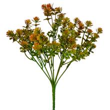 Umelý zápich hebe v oranžovej farbe s výškou 25 cm.