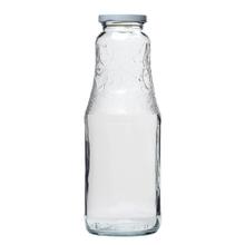 Sklenená fľaša s viečkom, objem 1L.