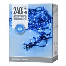 Modré LED svetielka s 240 diódami, dĺžka 18 metrov.