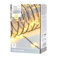 LED svetielka s 120 LED diódami, teplá biela farba.