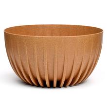 Dizajnová misa MIRA ECO WOOD NATUR v hnedej farbe.