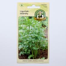 Semená ligurčeka lekárskeho v obale.