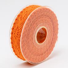 Oranžová čipková stuha 25mm x 8m