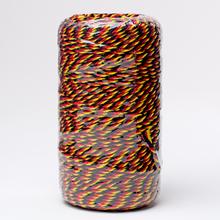 Šnúra farby 2mm x 100m čierna, červená a žltá