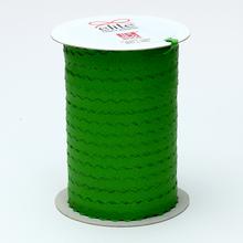 Tmavozelená papierová stuha s vlnitým okrajom, 7mm x 50m.