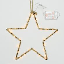 Závesná hviezda LED z kovu s rozmermi 32 cm.