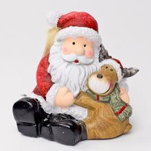 Vianočná dekorácia Santa s sobom.