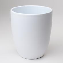 Biely obal na orchideu s hladkým povrchom.