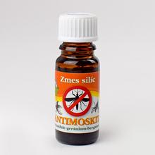 Fľaša silice ANTIMOSKYT cz s ochranným symbolom proti komárom.