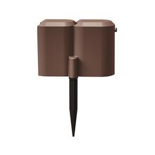 Záhradná palisáda proti slimákom v hnedej farbe.