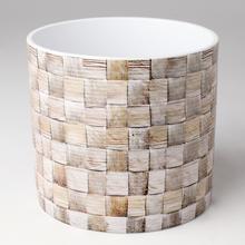 Obal na kvetináč s vzorom palmy.