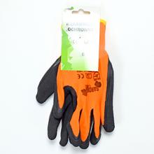 Ochranné rukavice č.9 v oranžovej a čiernej farbe.