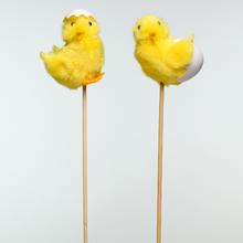 Zápich kuriatko mix 6 cm, žlté kuriatka s vajíčkom.