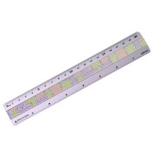 Pravítko s dĺžkou 20 cm s farebným dizajnom.