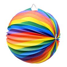 Farebný lampion guľa s priemerom 25 cm.