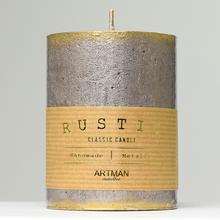 Vianočná sviečka RUSTIC PATINA v šampanskom odtieni.